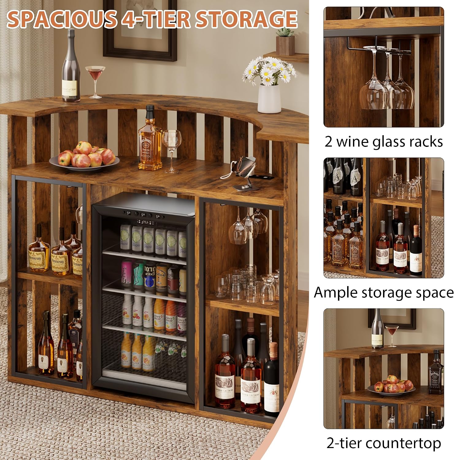 Деревянный барный шкаф в дерев – обзор и цена Home Bar And Fridge