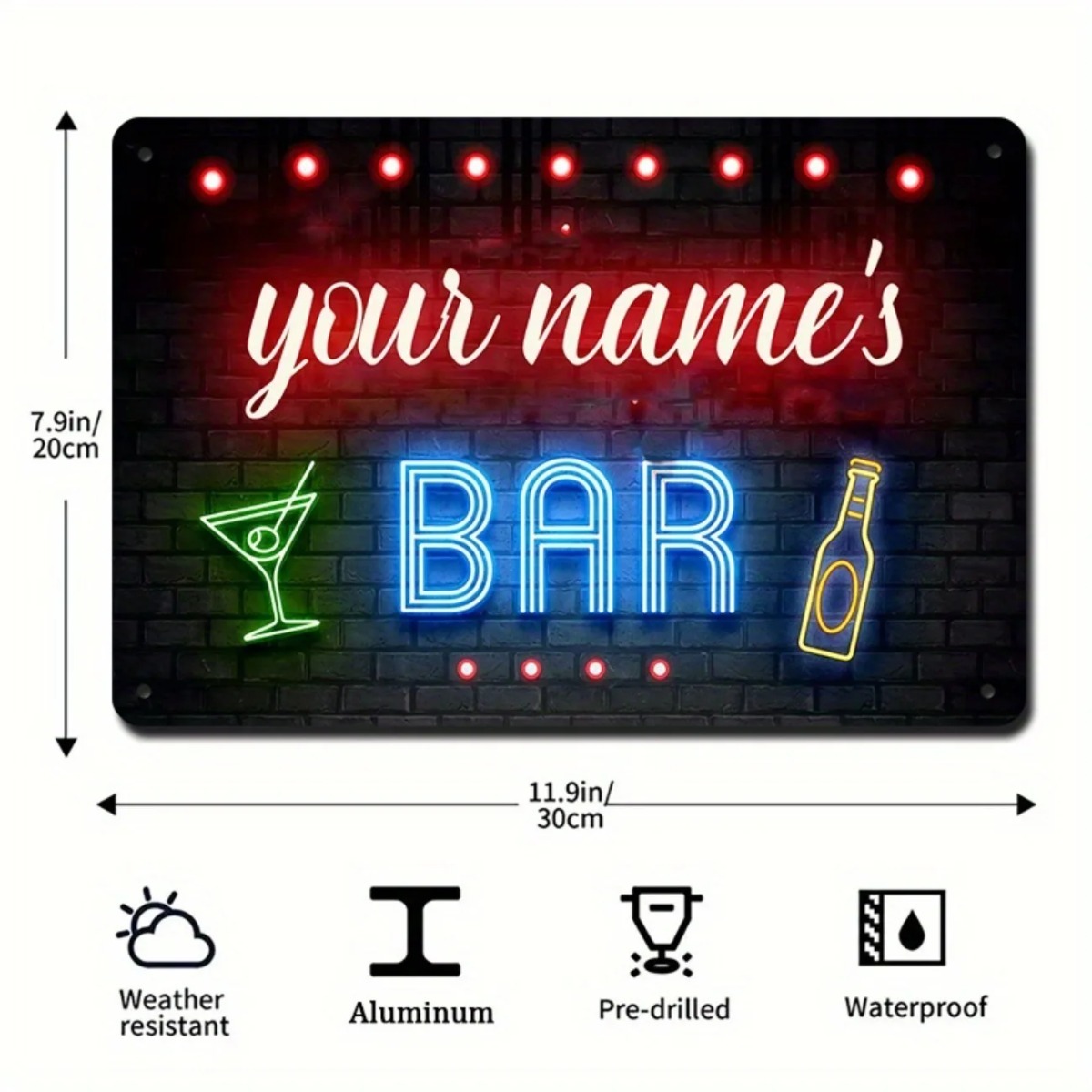 Винтажная алюминиевая настенна – обзор и цена Home Bar Signs